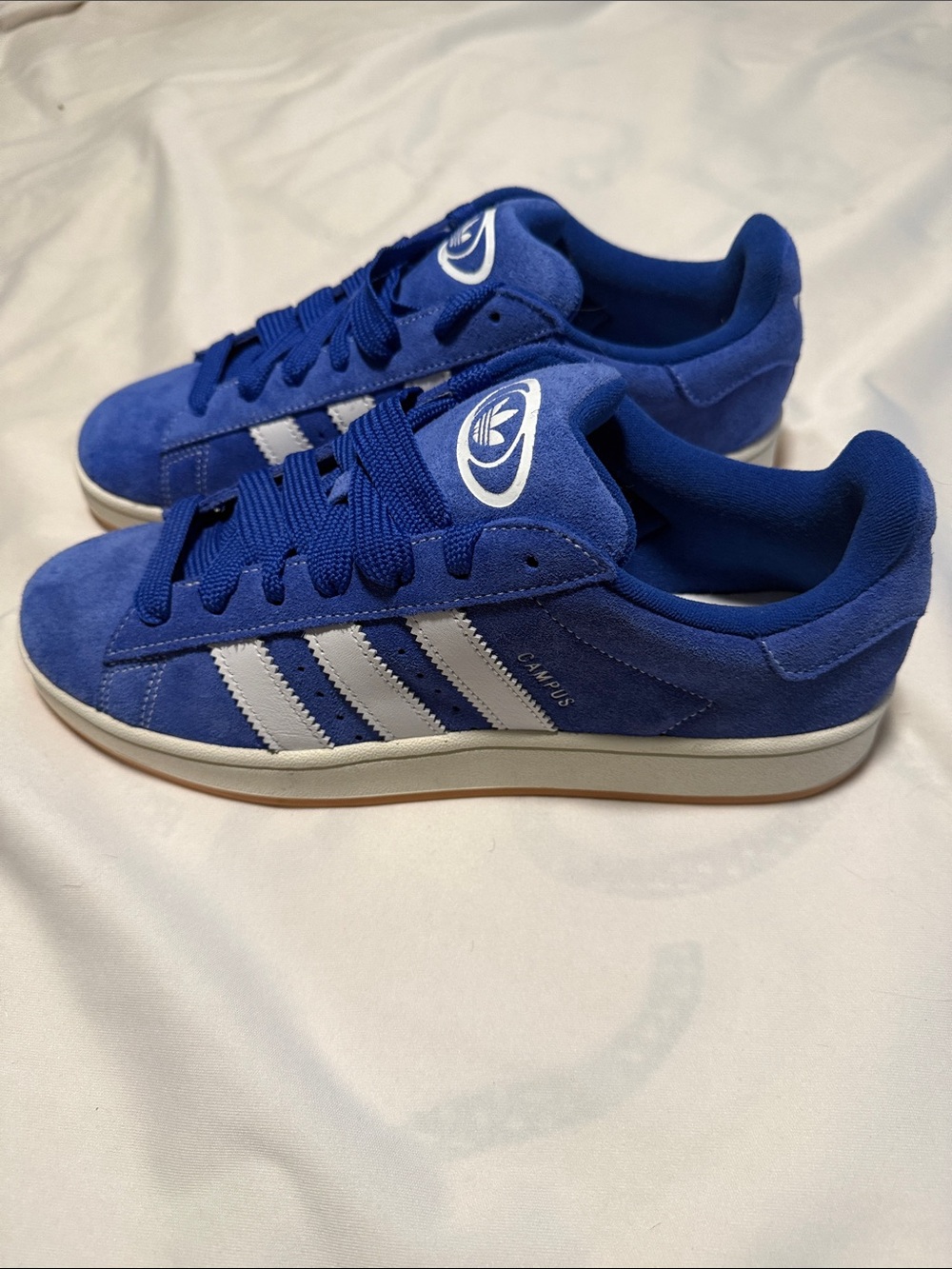 adidas Blue Suede Campus 00’s Sneakers with White Stripes